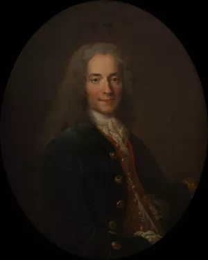 Portrait de Voltaire by Nicolas De Largilliere Oil Painting