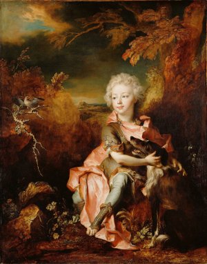 Portrait of a Boy in Fancy Dress by Nicolas De Largilliere Oil Painting