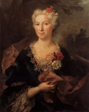 Portrait of a Lady Oil painting by Nicolas De Largilliere