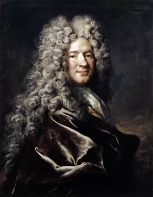 Portrait of a Man in a Purple Robe Oil painting by Nicolas De Largilliere