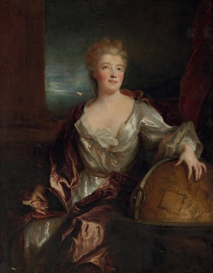 Portrait of Gabrielle-emilie le Tonnelier de Breteuil, Marquise du Chatelet by Nicolas De Largilliere Oil Painting