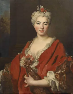 Portrait of Marguerite Elisabeth De Largillierre Oil painting by Nicolas De Largilliere