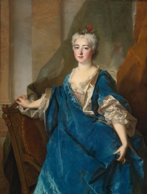 Portrait of The Baronne De Besenval by Nicolas De Largilliere Oil Painting