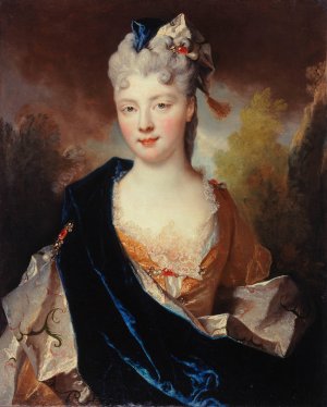 Portrait presume de Madame la duchesse de Beaufort by Nicolas De Largilliere Oil Painting