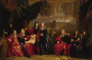 Provost and Municipal Magistrates of Paris Oil painting by Nicolas De Largilliere
