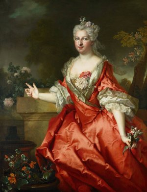 The Marquise de Fortia by Nicolas De Largilliere Oil Painting