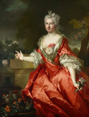The Marquise de Fortia by Nicolas De Largilliere Oil Painting