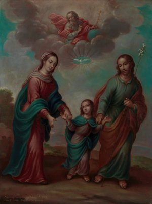 The Return of the Holy Family from Egypt by Nicolas Enriquez Oil Painting