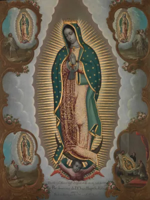 The Virgin of Guadalupe with the Four Apparitions by Nicolas Enriquez Oil Painting