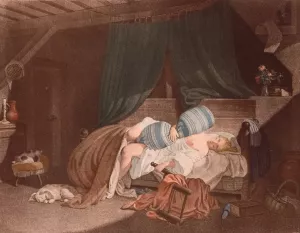 La Nuit Oil painting by Nicolas Francois Regnault