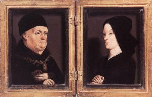 Matheron Diptych Oil painting by Nicolas Froment