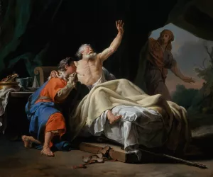 Isaac Blessing Jacob by Nicolas-Guy Brenet Oil Painting