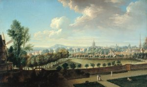 L'Enclos des Chartreux, rue d'Enfer Oil painting by Nicolas Jean-Baptiste Raguenet