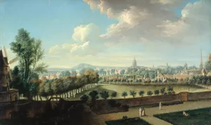 L'Enclos des Chartreux, rue d'Enfer Oil painting by Nicolas Jean-Baptiste Raguenet