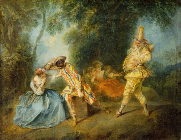 Main Product Photo of An Italian Comedy Scene  Painting by Nicolas Lancret