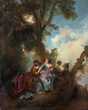Declaration of Love by Nicolas Lancret Oil Painting