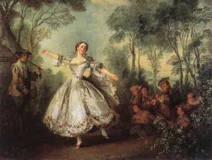 Mademoiselle de Camargo Dancing by Nicolas Lancret - Oil Painting Reproduction