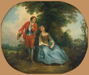 Sleeping Shepherdess by Nicolas Lancret Oil Painting