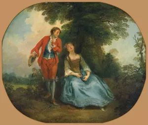 Sleeping Shepherdess by Nicolas Lancret Oil Painting
