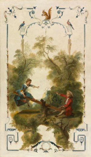 The See-Saw by Nicolas Lancret Oil Painting