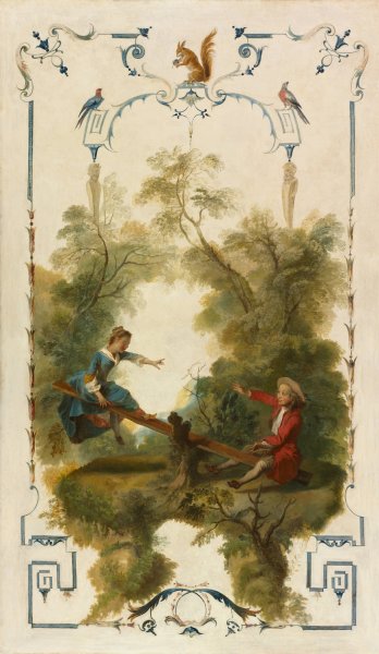 Main Product Photo of The See-Saw  Painting by Nicolas Lancret
