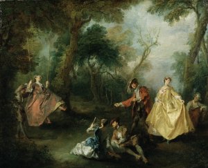 The Swing by Nicolas Lancret Oil Painting