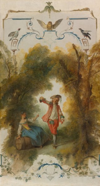 The Vineyard  by Nicolas Lancret - Hand-Painted Oil Painting Reproduction