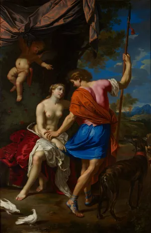 Venus and Adonis by Nicolas Mignard Oil Painting