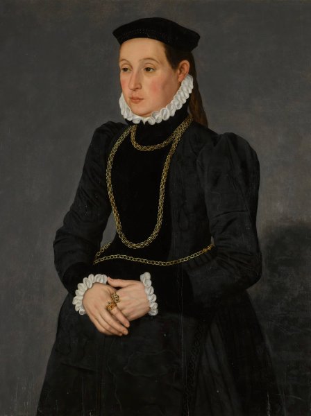 Main Product Photo of Portrait of a lady, possibly Margaretha Mertha, wife of Hendrik Pilgram Painting by Nicolas Neufchatel