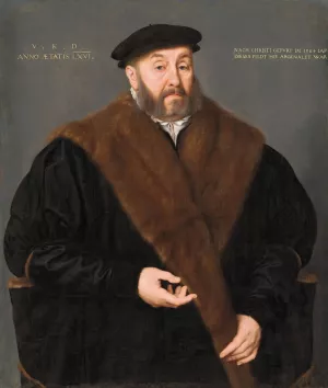 Portrait of Valentin KOtzler by Nicolas Neufchatel Oil Painting