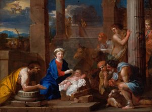 The Adoration of the Sheperds by Nicolas-Pierre Loir Oil Painting