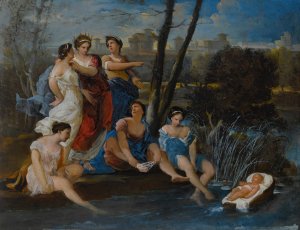 The Finding Of Moses by Nicolas-Pierre Loir Oil Painting