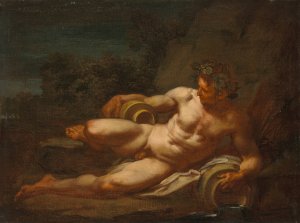 A River God Reclining in a Landscape by Nicolas Poussin Oil Painting
