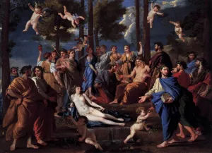 Apollo and the Muses Parnassus Oil painting by Nicolas Poussin