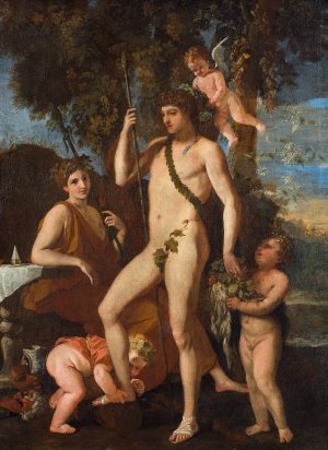Bacchus-Apollo by Nicolas Poussin Oil Painting