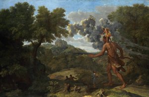 Blind Orion Searching For The Rising Sun by Nicolas Poussin Oil Painting