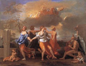 Dance to the Music of Time by Nicolas Poussin Oil Painting