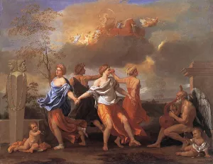 Dance to the Music of Time by Nicolas Poussin - Oil Painting Reproduction