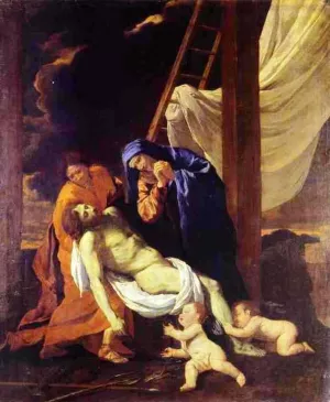 Descend from the Cross painting by Nicolas Poussin
