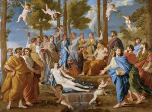 El Parnaso by Nicolas Poussin Oil Painting