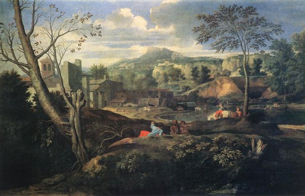 Main Product Photo of Ideal Landscape Painting by Nicolas Poussin