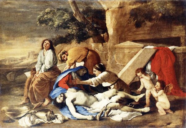 Main Product Photo of Lamentation over the Body of Christ Painting by Nicolas Poussin