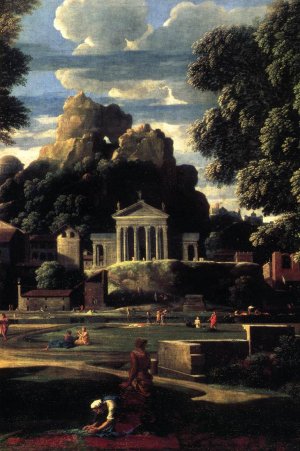Landscape with the Gathering of the Ashes of Phocion by His Widow Detail