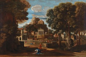 Landscape with the gathering of the Ashes of Phocion by Nicolas Poussin Oil Painting