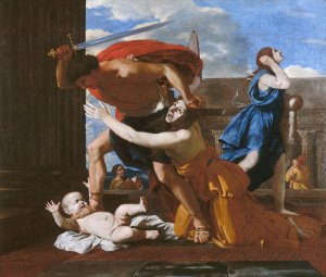 Le massacre des Innocents by Nicolas Poussin Oil Painting