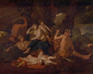 L'enfance de Bacchus by Nicolas Poussin Oil Painting