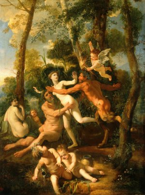 Pan and Syrinx by Nicolas Poussin Oil Painting