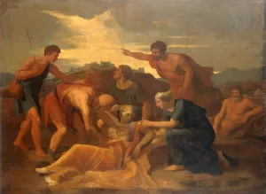 Queen Zenobia Found on the Banks of the Arax Oil painting by Nicolas Poussin