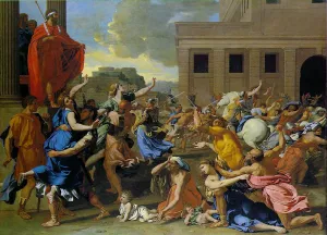 Rape of the Sabine Women by Nicolas Poussin Oil Painting