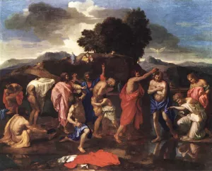 Sacrament of Baptism painting by Nicolas Poussin